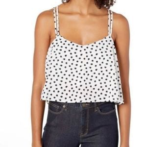 DL1961 Pearl St Polka Dot Double Strap Cross Back Tank Top Size XS